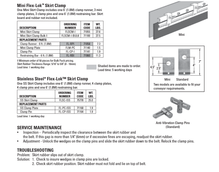 Flex Lok Skirt Clamps DPH Engineering